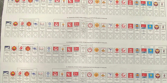 İttifakların ve partilerin oy pusulasındaki yerleri kesinleşti