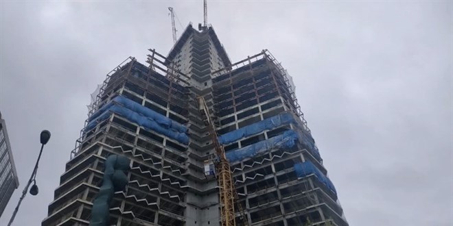 Maslak'ta gökdelen inşaatında işçinin feci ölümü