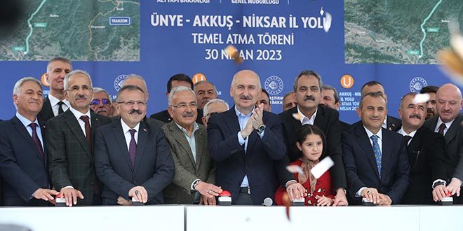 Ünye-Akkuş-Niksar Yolu Temel Atma Töreni yapıldı