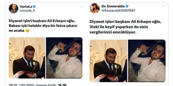 'Diyanet İşleri Başkanının oğlu' iddiası iftira çıktı