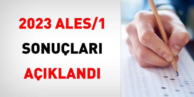 2023-ALES/1 sonuçları açıklandı