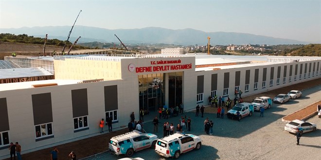 Defne Hastanesi inşaatında sona gelindi, 48 gün önce yapımına başlanmıştı