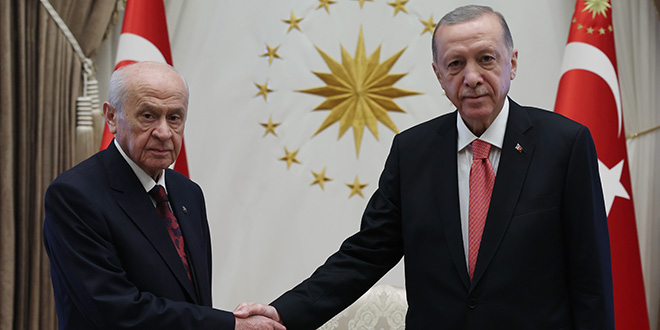 Erdoğan, Cumhur İttifakı liderleriyle bir araya geldi