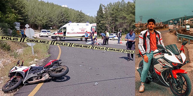 Otomobilin çarptığı motosikletin sürücüsü polis memuru hayatını kaybetti