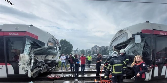 Samsun'da tramvay kazas! 1'i ar 26 kii yaraland