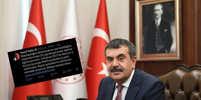Bakan Tekin'den 'Şehit Aybüke Öğretmen' paylaşımı