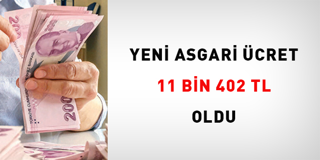 Yeni asgari ücret belli oldu