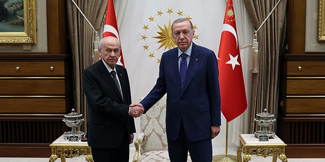 Erdoğan, MHP Genel Başkanı Bahçeli ile görüştü