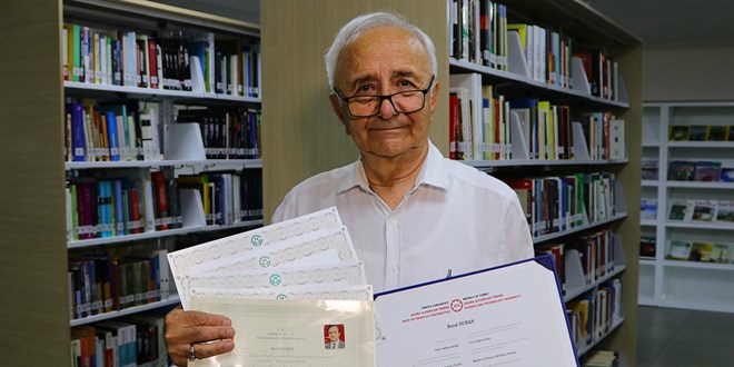 73 yaşında 7'nci yüksek lisansına geçti