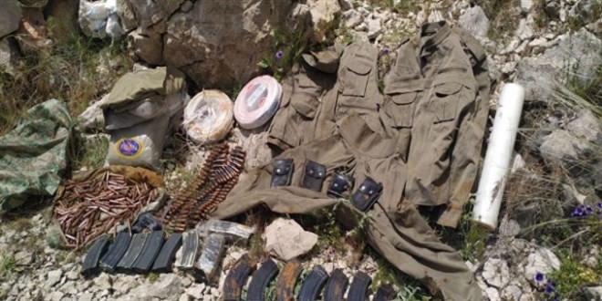 Amasya'da toprağa gömülü mühimmat bulundu