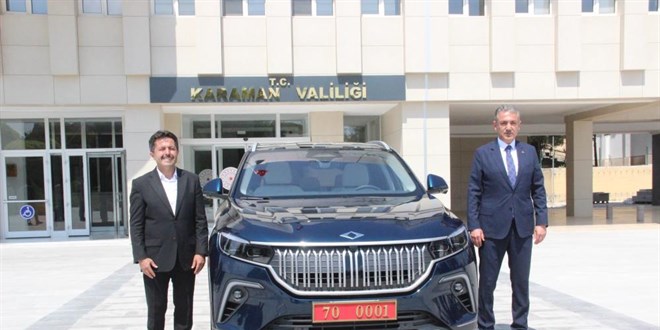 Karaman Valiliği TOGG'unu teslim aldı
