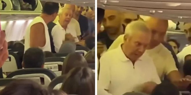 Uçakta kavga çıktı Aziz Yıldırım arada kaldı