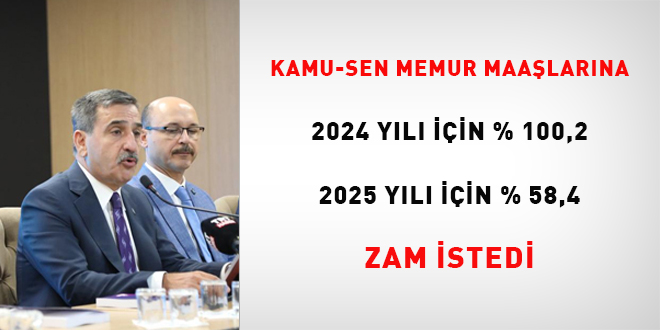 Kamu-Sen, memur maalar iin yzde 100 zam istedi