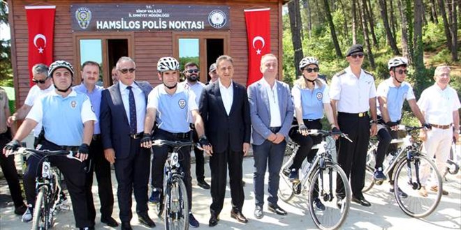 Sinop'ta Bisikletli Polis Timleri greve balad