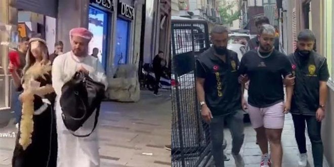 İstiklal Caddesi'nde para saçanlara gözaltı