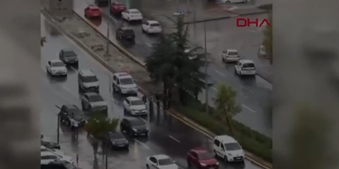 Trafikte kavga ettii kiilere ate ederken eini vurdu