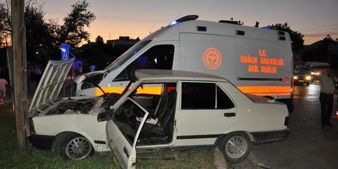 Mersin'de ambulans ve otomobil arpt: 4 yaral
