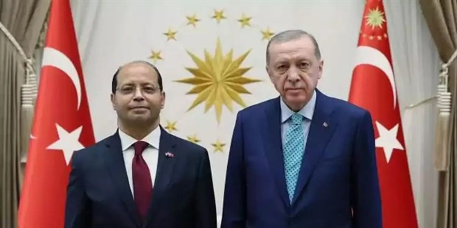 Mısır Büyükelçisi Elhamamy Erdoğan'a güven mektubunu sundu