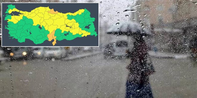 43 il için sarı ve turuncu kodlu alarm: Kuvvetli yağacak dikkatli olun