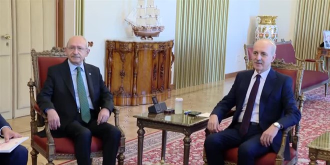 TBMM Başkanı Kurtulmuş, CHP Genel Başkanı Kılıçdaroğlu'nu kabul etti