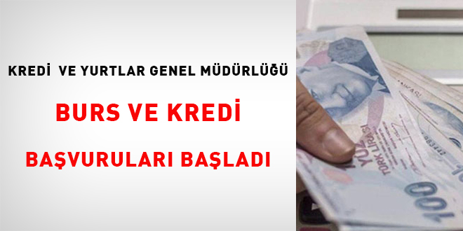 KYK burs ve kredi başvuruları başladı