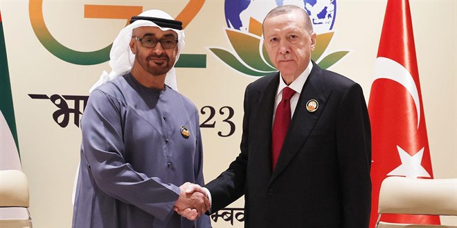 Erdoğan, BAE Devlet Başkanı Al Nahyan ile görüştü