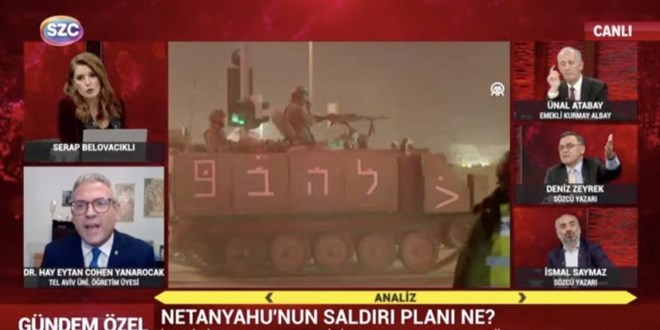 Tel Aviv Üniversitesi Öğretim Üyesi Yanarocak'tan skandal sözler