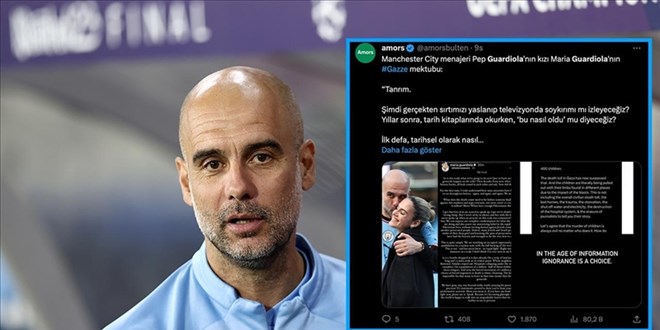 Pep Guardiola'nın kızından Filistin'e destek