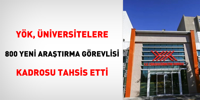 YK, niversitelere 800 yeni aratrma grevlisi kadrosu tahsis etti