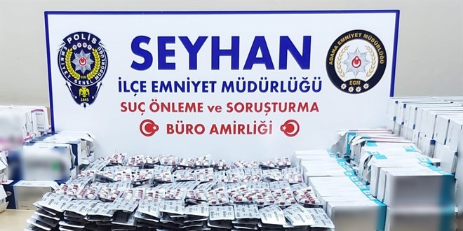 Adana'da uyuşturucu etkili 20 bin 636 hap ele geçirildi