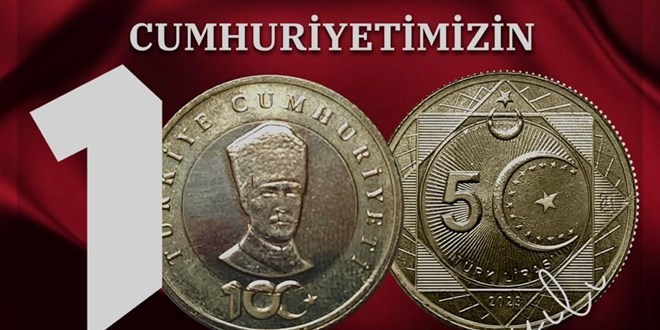 Cumhuriyet'in 100. yılına özel hatıra parası