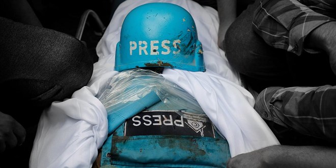 srail'in Gazze'deki bombardmannda 34 gazeteci ldrld