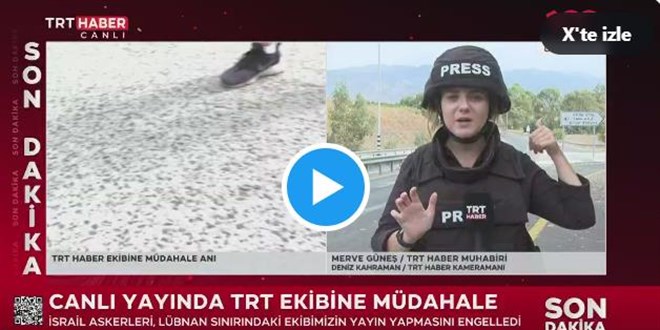 Canlı yayında TRT ekibine müdahale