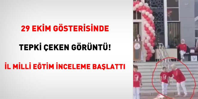 29 Ekim gösterisinde tepki çeken görüntü! İl Milli Eğitim inceleme başlattı