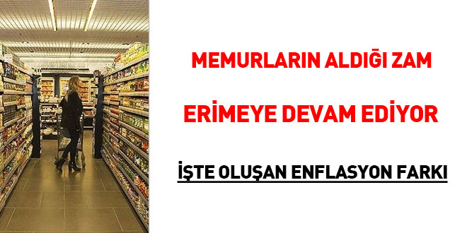 Memurların aldığı zam erimeye devam ediyor... İşte oluşan enflasyon farkı
