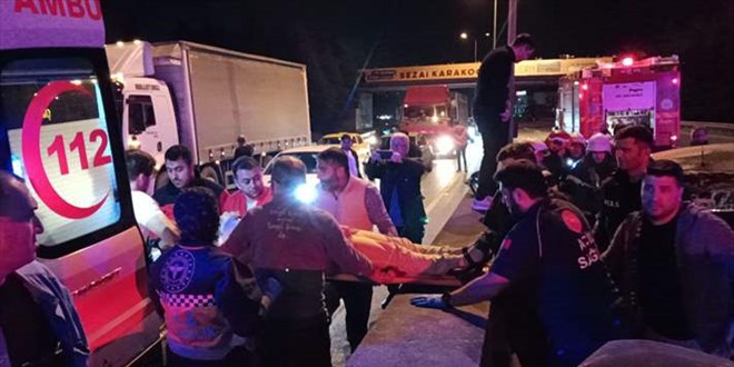 Kocaeli'de otomobille cipin çarpıştığı kazada 2 kişi öldü, 7 kişi yaralandı
