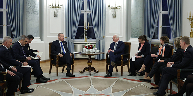Erdoğan, Almanya Cumhurbaşkanı Steinmeier ile görüştü