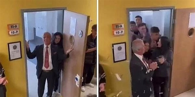 44 yıllık öğretmene unutulmaz veda: Gözyaşları sel oldu