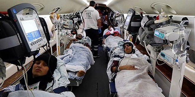 Gazzeli 23 hasta daha Türkiye'de