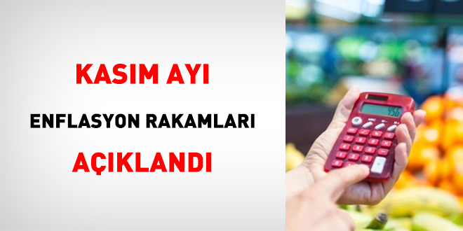 Kasım ayı enflasyonu açıklandı