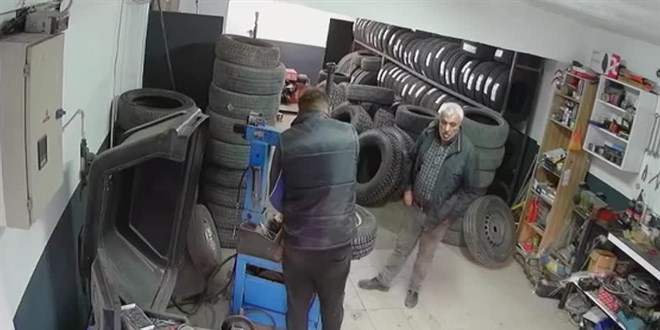 Tokat'ta hava basılan lastiğin patlaması sonucu bir kişi yaralandı