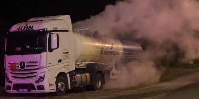 Bolu'da tankerden sızan kimyasal madde ekipleri alarma geçirdi