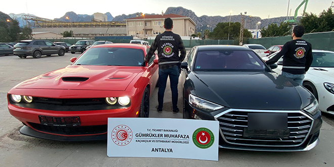 187 milyon liralık 15 kaçak lüks otomobile el konuldu