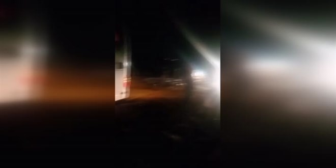 Amasya'da yoldan karak amura saplanan yolcu otobsndeki 6 kii yaraland