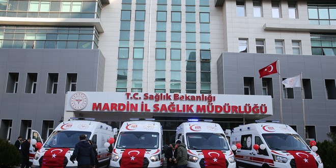 Sağlık Bakanlığınca Mardin'e gönderilen 4 ambulans hizmete alındı