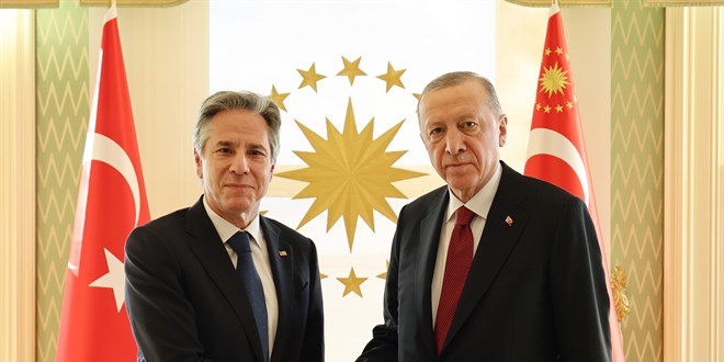 Cumhurbaşkanı Erdoğan ABD Dışişleri Bakanı Blinken'la görüştü
