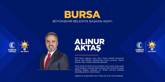 Bursa Belediye Başkan adayı Alinur Aktaş kimdir?