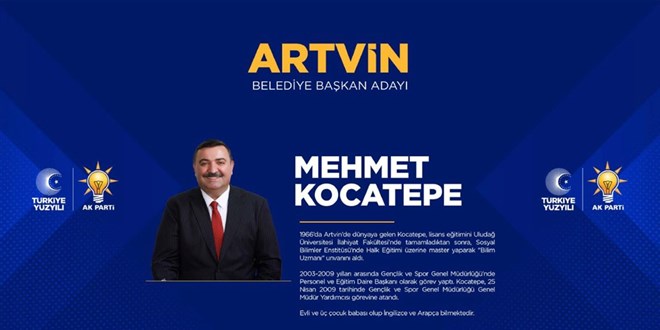 AK Parti Artvin Belediye Başkan adayı Mehmet Kocatepe kimdir?