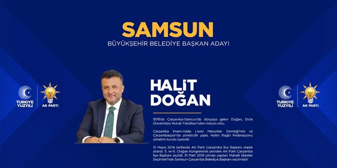 AK Parti Samsun Büyükşehir Belediye Başkan adayı Halit Doğan kimdir?