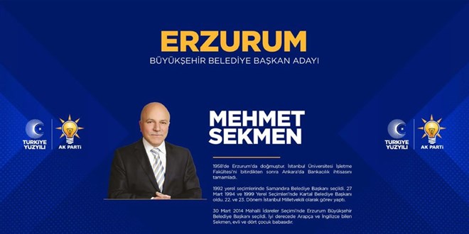 AK Parti Erzurum Belediye Başkan adayı Mehmet Sekmen kimdir?